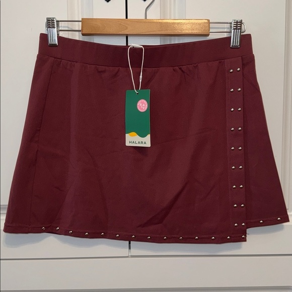 HALARA Dresses & Skirts - Halara Nylon Studded Mini Skirt